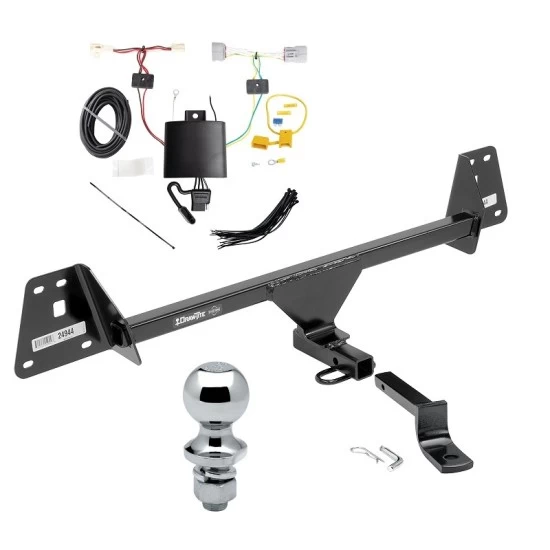 Trailer Tow Hitch For 17-22 Toyota Prius Prime All Models Complete Package w/ Wiring Draw Bar and 1-7/8" Ball