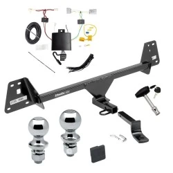 Trailer Tow Hitch For 17-22 Toyota Prius Prime All Models Deluxe Package Wiring 2" and 1-7/8" Ball and Lock