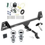 Trailer Tow Hitch For 19-22 Toyota Prius AWD-e All Models Deluxe Package Wiring 2" and 1-7/8" Ball and Lock