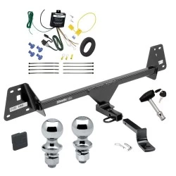 Trailer Tow Hitch For 19-22 Toyota Prius AWD-e All Models Deluxe Package Wiring 2" and 1-7/8" Ball and Lock