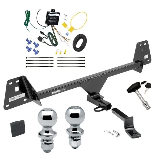 Trailer Tow Hitch For 19-22 Toyota Prius AWD-e All Models Deluxe Package Wiring 2" and 1-7/8" Ball and Lock