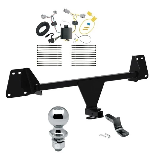 Trailer Tow Hitch For 18-22 Toyota C-HR All Models Complete Package w/ Wiring Draw Bar and 2" Ball
