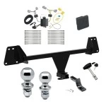 Trailer Tow Hitch For 18-22 Toyota C-HR All Models Deluxe Package Wiring 2" and 1-7/8" Ball and Lock