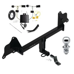 Trailer Tow Hitch For 20-23 Tesla 3 All Models Complete Package w/ Wiring Draw Bar and 1-7/8" Ball
