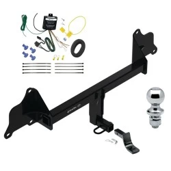 Trailer Tow Hitch For 17-19 Tesla 3 All Models Complete Package w/ Wiring Draw Bar and 1-7/8" Ball