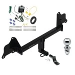 Trailer Tow Hitch For 17-19 Tesla 3 All Models Complete Package w/ Wiring Draw Bar and 2" Ball