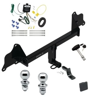 Trailer Tow Hitch For 17-19 Tesla 3 All Models Deluxe Package Wiring 2" and 1-7/8" Ball and Lock