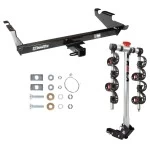 Trailer Tow Hitch For 78-96 Chevy GMC G Series Van Full Size Except Step Bumper w/ 4 Bike Carrier Rack