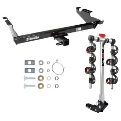 Trailer Tow Hitch For 78-96 Chevy GMC G Series Van Full Size Except Step Bumper w/ 4 Bike Carrier Rack