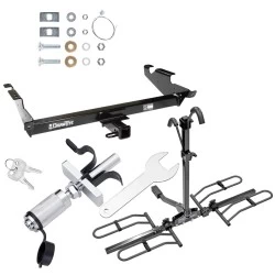 Trailer Tow Hitch For 78-96 Chevy GMC G Series Van Full Size Except Step Bumper Platform Style 2 Bike Rack w/ Anti Rattle Hitch Lock