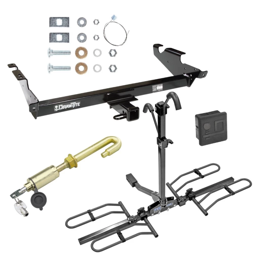 Trailer Tow Hitch For 78-96 Chevy GMC G Series Van Full Size Except Step Bumper Platform Style 2 Bike Rack Hitch Lock and Cover