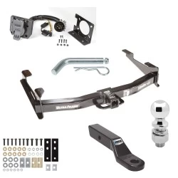 Class 5 13K Trailer Hitch Tow Package w/ 7-Way RV Wiring For 01-10 Chevy Silverado GMC Sierra 2500 HD 3500 HD 07-07 Classic w/ 2-5/16" Ball 2" Drop Mount Ultra Frame 2" Receiver