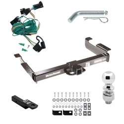 Class 5 10K Tow Package For 96-99 Chevy Express GMC Savana 1500 2500 3500 Trailer Hitch w/ Wiring 2-5/16" Ball 2" Drop Mount 2" Receiver