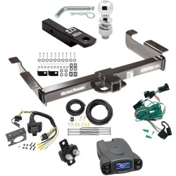 Class 5 10K Trailer Hitch Tow Package Prodigy P3 Brake Control For 96-99 Chevy Express GMC Savana 1500 2500 3500 w/ 7-Way RV Wiring 2-5/16" Ball 2" Drop Mount Ultra Frame 2" Receiver Draw-Tite Tekonsha
