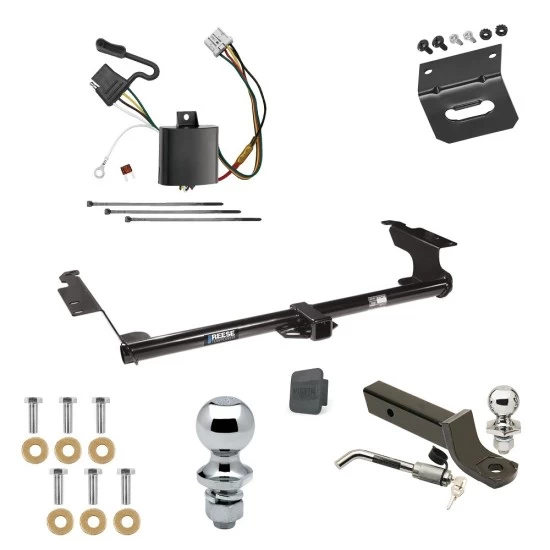 Ultimate Tow Package For 05-10 Honda Odyssey All Models Trailer Hitch w/ Wiring 2" Drop Mount Dual 2" and 1-7/8" Ball Lock Bracket Cover 2" Receiver Reese