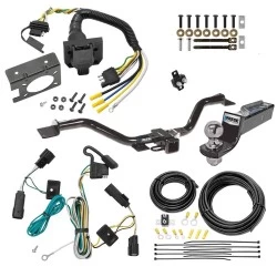 Trailer Hitch Tow Package w/ 7-Way RV Wiring For 07-10 Saturn Outlook All Models w/ 2" Drop Mount 2" Ball Class 3 2" Receiver Reese