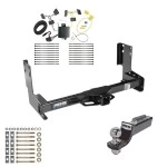 Tow Package For 14-25 Freightliner Mercedes-Benz Sprinter 1500 2500 3500 w/o Factory Step Bumper Trailer Hitch w/ Wiring 2" Drop Mount 2" Ball 2" Receiver Reese