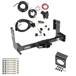 Trailer Hitch w/ 7-Way RV Wiring For 14-25 Freightliner Mercedes-Benz Sprinter 1500 2500 3500 w/o Factory Step Bumper Class 4 2" Receiver Reese