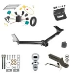 Ultimate Tow Package For 09-09 Dodge Journey All Models Trailer Hitch w/ Wiring 2" Drop Mount Dual 2" and 1-7/8" Ball Lock Bracket Cover 2" Receiver Reese