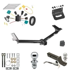 Ultimate Tow Package For 09-09 Dodge Journey All Models Trailer Hitch w/ Wiring 2" Drop Mount Dual 2" and 1-7/8" Ball Lock Bracket Cover 2" Receiver Reese
