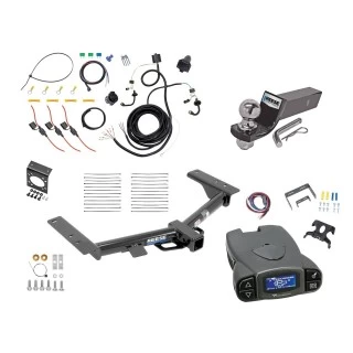 Trailer Hitch Tow Package Prodigy P3 Brake Control For 15-27 Ford Transit 150 250 350 22-27 E-Transit w/ 7-Way RV Wiring 2" Drop Mount 2" Ball Class 3 2" Receiver Reese Tekonsha