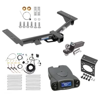 Trailer Hitch Tow Package Prodigy P3 Brake Control For 15-23 Ford Transit-350 Except Single Rear Wheel w/ 7-Way RV Wiring 2" Drop Mount 2" Ball Class 3 2" Receiver Except Single Rear Wheel w/148" Wheelbase Reese Tekonsha