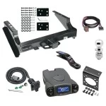 Class 5 18K Trailer Hitch Tow Package Prodigy P3 Brake Control For 99-16 Ford F-250 F-350 F-450 Super Duty Standard Bed & Bumper w/ 7-Way RV Wiring 2" Drop Mount 2" Ball Class 4 2" Receiver Draw-Tite Tekonsha