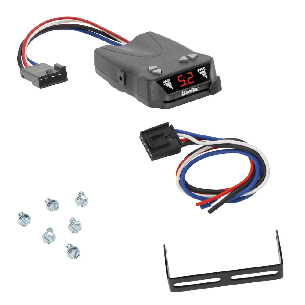 Trailer Brake Control for 07-13 GMC Sierra 1500 2500 3500 w/ Hardwire Wiring Draw-Tite Activator Electric Trailer Brakes Module Box Controller 1-4 Axle