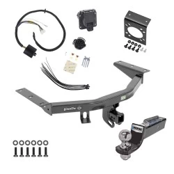 Trailer Hitch Tow Package w/ 7-Way RV Wiring For 14-20 Acura MDX All Models w/ 2" Drop Mount 2" Ball Class 4 2" Receiver