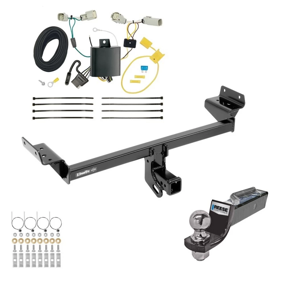 Tow Package For 16-18 Lincoln MKX All Models Trailer Hitch w/ Wiring 2" Drop Mount 2" Ball 2" Receiver