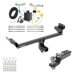 Tow Package For 16-18 Lincoln MKX All Models Trailer Hitch w/ Wiring 2" Drop Mount 2" Ball 2" Receiver