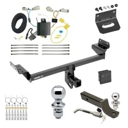 Ultimate Tow Package For 16-18 Lincoln MKX All Models Trailer Hitch w/ Wiring 2" Drop Mount Dual 2" and 1-7/8" Ball Lock Bracket Cover 2" Receiver