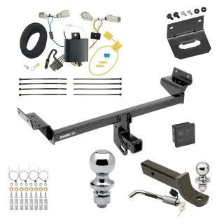 Ultimate Tow Package For 16-18 Lincoln MKX All Models Trailer Hitch w/ Wiring 2" Drop Mount Dual 2" and 1-7/8" Ball Lock Bracket Cover 2" Receiver