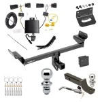 Ultimate Tow Package For 19-23 Lincoln Nautilus All Models Trailer Hitch w/ Wiring 2" Drop Mount Dual 2" and 1-7/8" Ball Lock Bracket Cover 2" Receiver