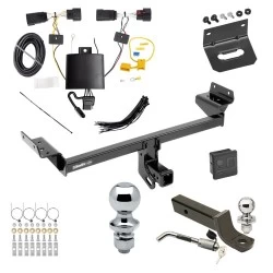 Ultimate Tow Package For 19-23 Lincoln Nautilus All Models Trailer Hitch w/ Wiring 2" Drop Mount Dual 2" and 1-7/8" Ball Lock Bracket Cover 2" Receiver