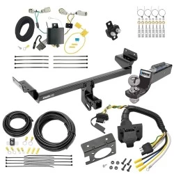 Trailer Hitch Tow Package w/ 7-Way RV Wiring For 16-18 Lincoln MKX All Models w/ 2" Drop Mount 2" Ball Class 3 2" Receiver