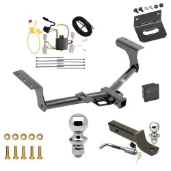 Ultimate Tow Package For 06-12 Toyota RAV4 All Models Trailer Hitch w/ Wiring 2" Drop Mount Dual 2" and 1-7/8" Ball Lock Bracket Cover 2" Receiver