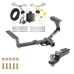 Tow Package For 13-18 Toyota RAV4 All Models Trailer Hitch w/ Wiring 2" Drop Mount 2" Ball 2" Receiver