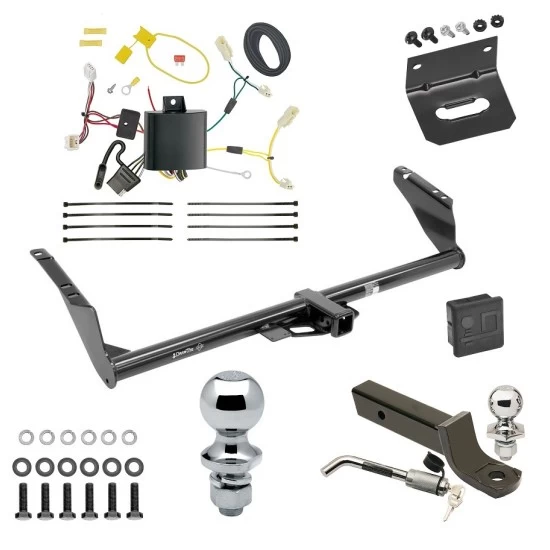 Ultimate Tow Package For 11-14 Toyota Sienna (15-20 SE ONLY) Trailer Hitch w/ Wiring 2" Drop Mount Dual 2" and 1-7/8" Ball Lock Bracket Cover 2" Receiver
