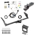 Trailer Hitch Tow Package w/ 7-Way RV Wiring For 15-20 Toyota Sienna Except SE w/ 2" Drop Mount 2" Ball Class 3 2" Receiver Except SE 
