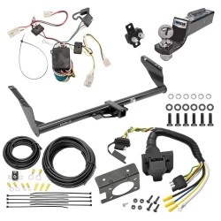 Trailer Hitch Tow Package w/ 7-Way RV Wiring For 04-10 Toyota Sienna All Models w/ 2" Drop Mount 2" Ball Class 3 2" Receiver
