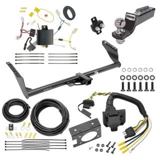 Trailer Hitch Tow Package w/ 7-Way RV Wiring For 11-14 Toyota Sienna (15-20 SE ONLY) w/ 2" Drop Mount 2" Ball Class 3 2" Receiver