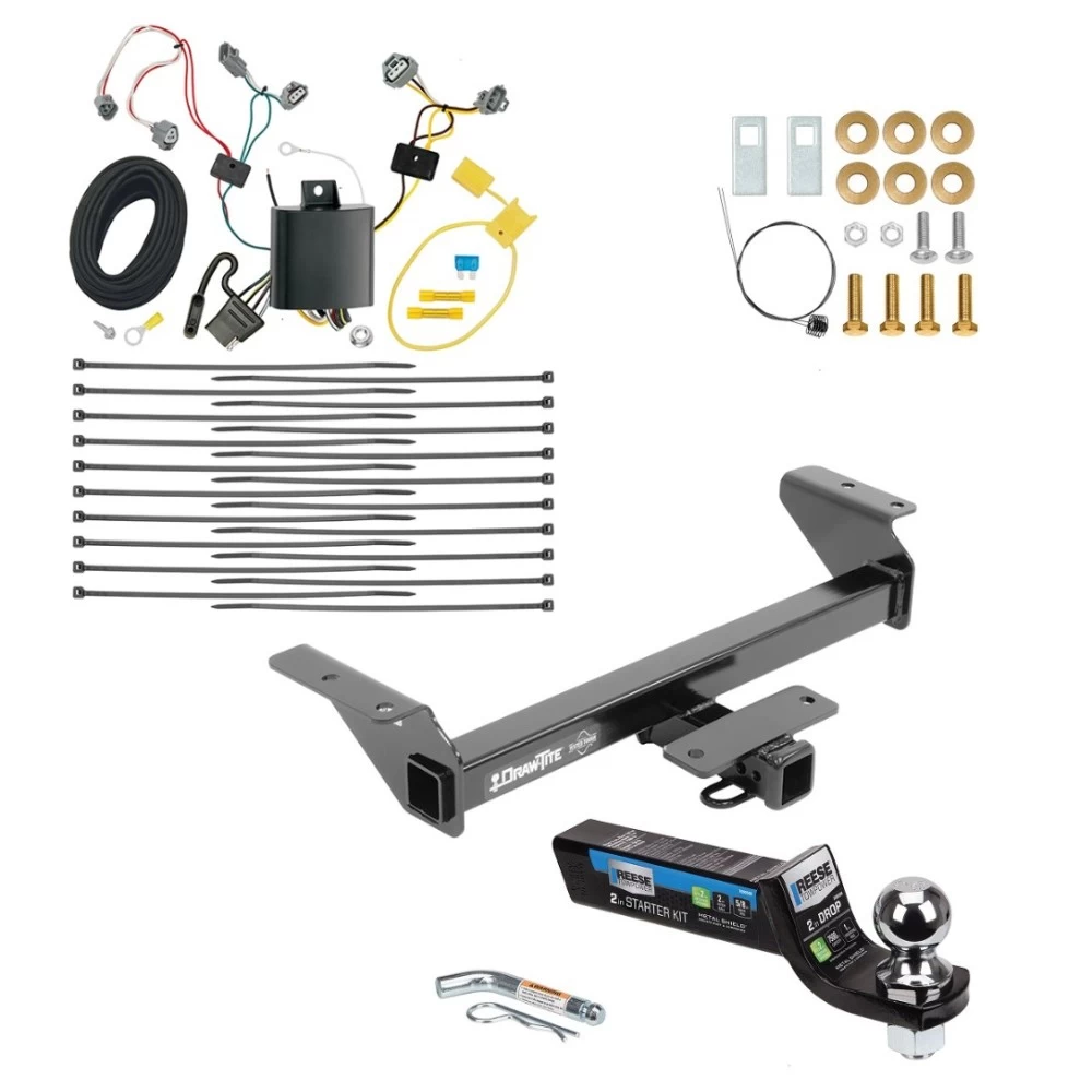 Class 4 7K Tow Package For 16-23 Toyota Tacoma All Models Trailer Hitch w/ Wiring 2" Drop Mount 2" Ball 2" Receiver