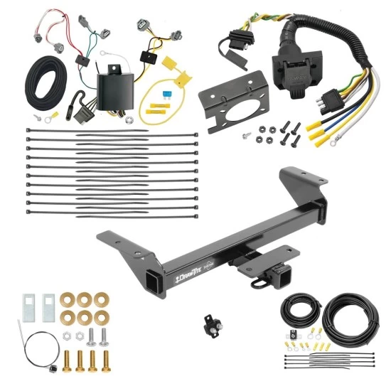 Class 4 7K Trailer Hitch w/ 7-Way RV Wiring For 16-23 Toyota Tacoma All Models Class 4 2" Receiver