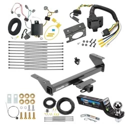 Class 4 7K Trailer Hitch Tow Package w/ 7-Way RV Wiring For 16-23 Toyota Tacoma All Models w/ 2" Drop Mount 2" Ball 2" Receiver