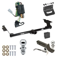 Ultimate Tow Package For 99-04 Honda Odyssey All Models Trailer Hitch w/ Wiring 2" Drop Mount Dual 2" and 1-7/8" Ball Lock Bracket Cover 2" Receiver