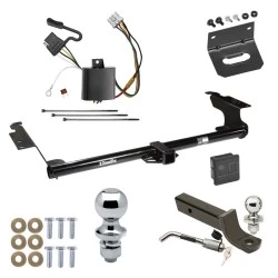 Ultimate Tow Package For 05-10 Honda Odyssey All Models Trailer Hitch w/ Wiring 2" Drop Mount Dual 2" and 1-7/8" Ball Lock Bracket Cover 2" Receiver