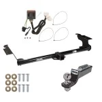 Tow Package For 11-17 Honda Odyssey All Models Trailer Hitch w/ Wiring 2" Drop Mount 2" Ball 2" Receiver