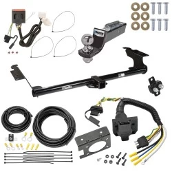 Trailer Hitch Tow Package w/ 7-Way RV Wiring For 11-17 Honda Odyssey All Models w/ 2" Drop Mount 2" Ball Class 3 2" Receiver
