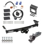Trailer Hitch Tow Package w/ 7-Way RV Wiring For 05-24 Nissan Frontier 09-12 Suzuki Equator w/ 2" Drop Mount 2" Ball Class 3 2" Receiver All Models Trailer Hitch Tow Package w/ 7-Way RV Wiring For 05-24 Nissan Frontier 09-12 Suzuki Equator w/ 2" Drop Mount 2" Ball Class 3 2" Receiver All Models
